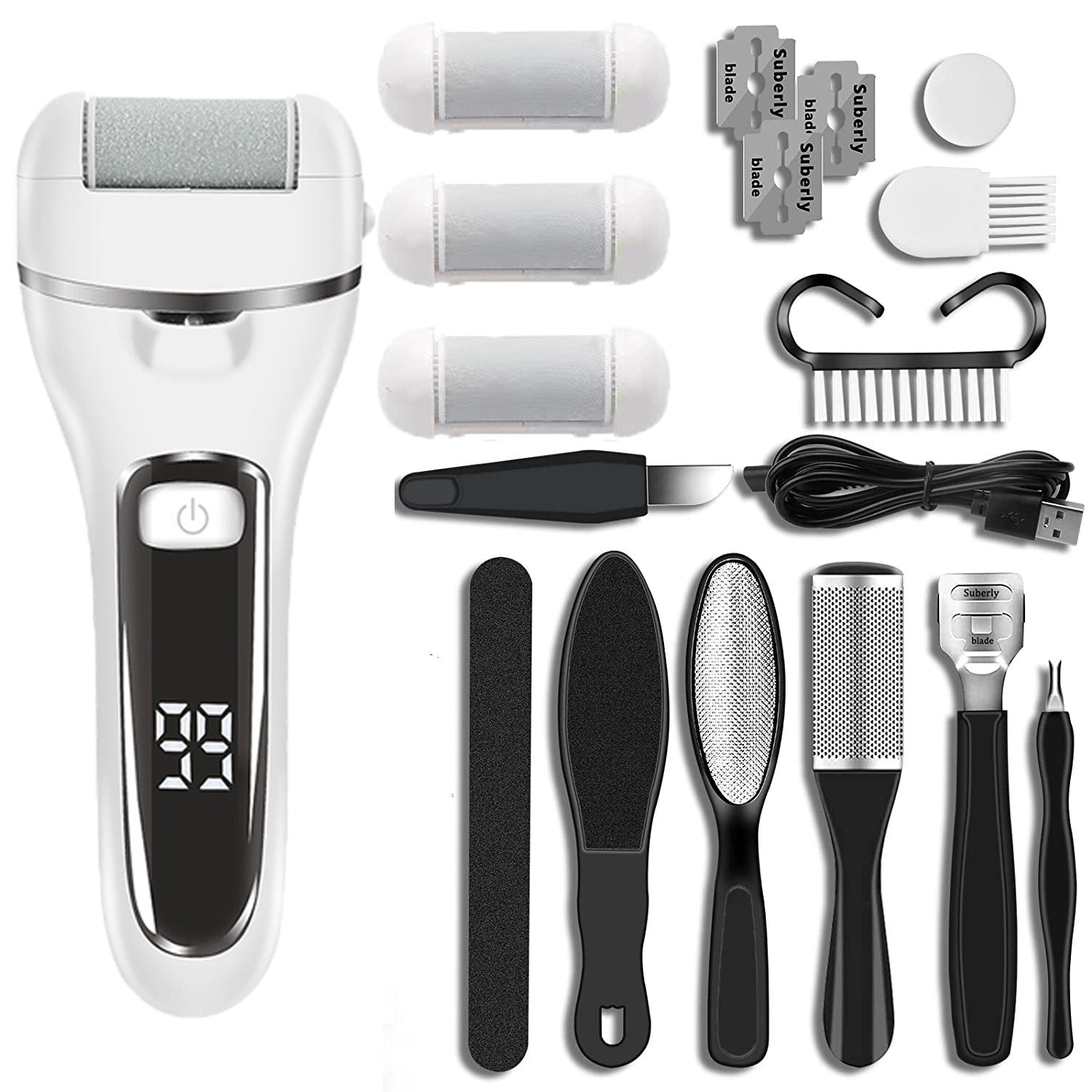 Electric Foot Callus Remover – Rechargeable Automatic Pedicure Grinder for Dead Skin & Hard Skin