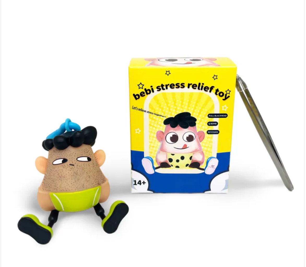 Funny Beard Stress Relief Toy – Squeeze Fidget Prank Toy for Relaxation & Fun