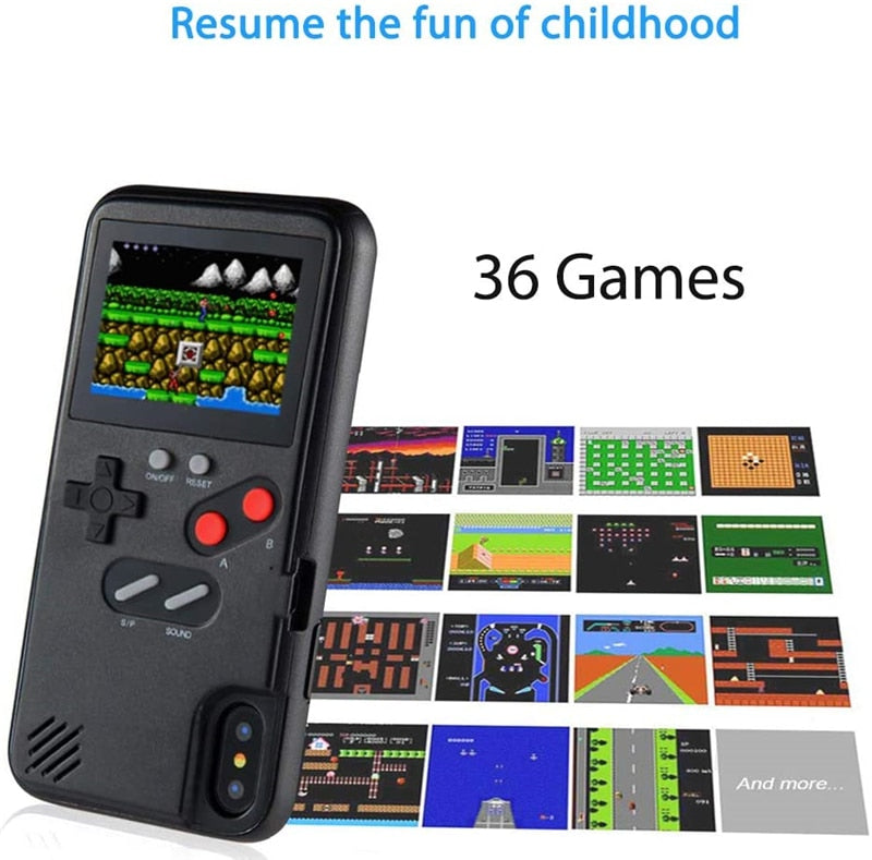 RetroPlay™ Classic Gameboy Style Interactive Phone Case 🎮👾 – Turn your smartphone into a playable handheld console with pre-loaded classic games.
