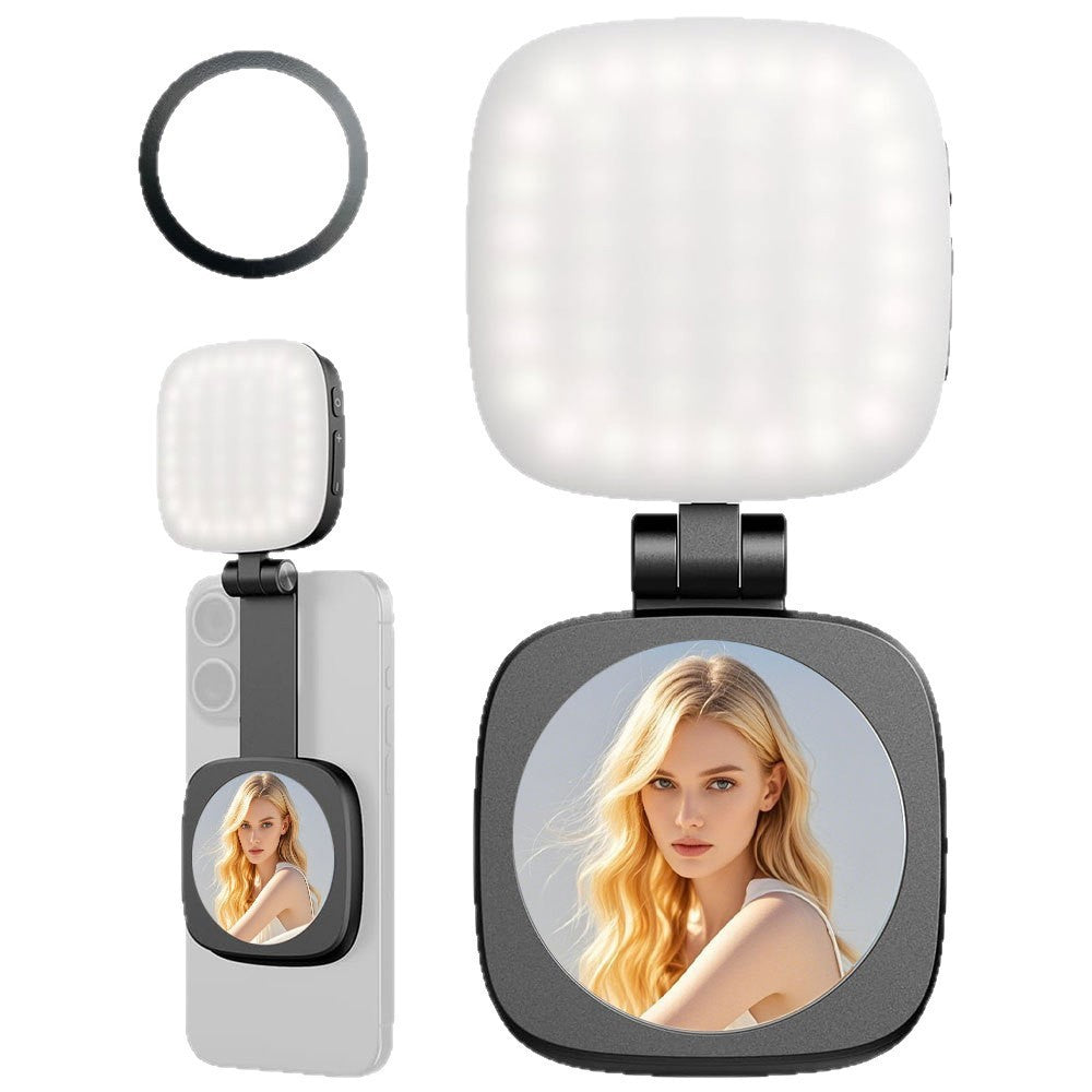 Adjustable Magnetic Phone Fill Light with Extendable Handle