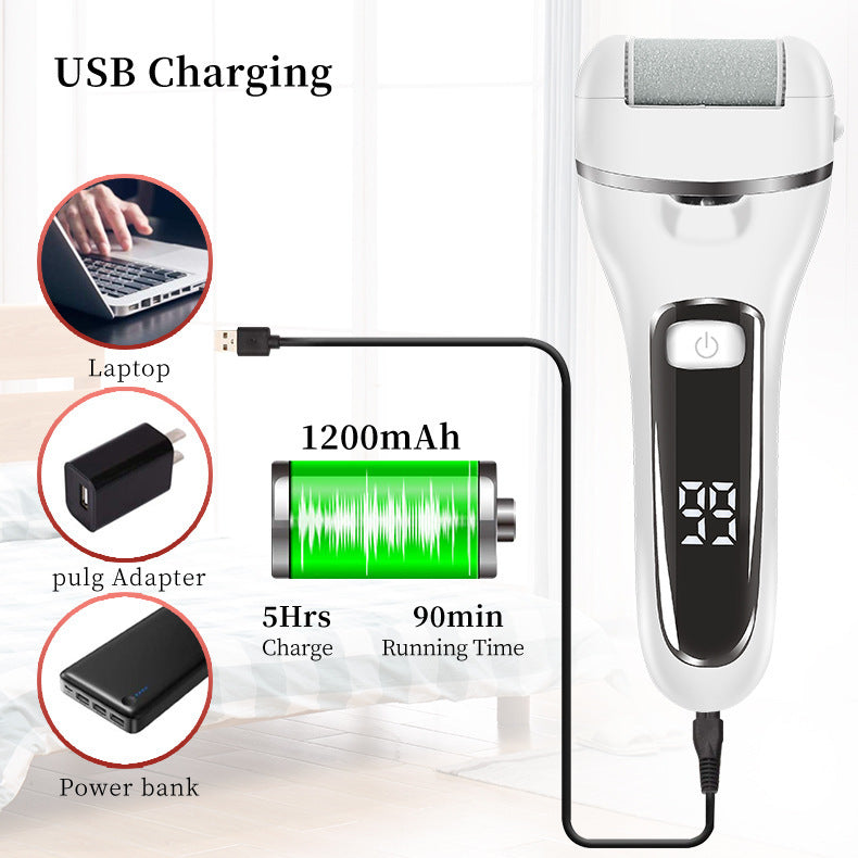 Electric Foot Callus Remover – Rechargeable Automatic Pedicure Grinder for Dead Skin & Hard Skin