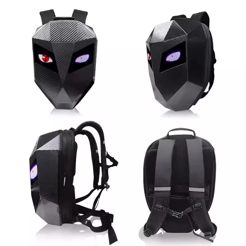 Tycozev NEW LED Knight Cycling Backpack with Eye Motorcycle Helmet Mochilas para motocicletas Waterproof Laptops Bags Saco Moto Schoolbag