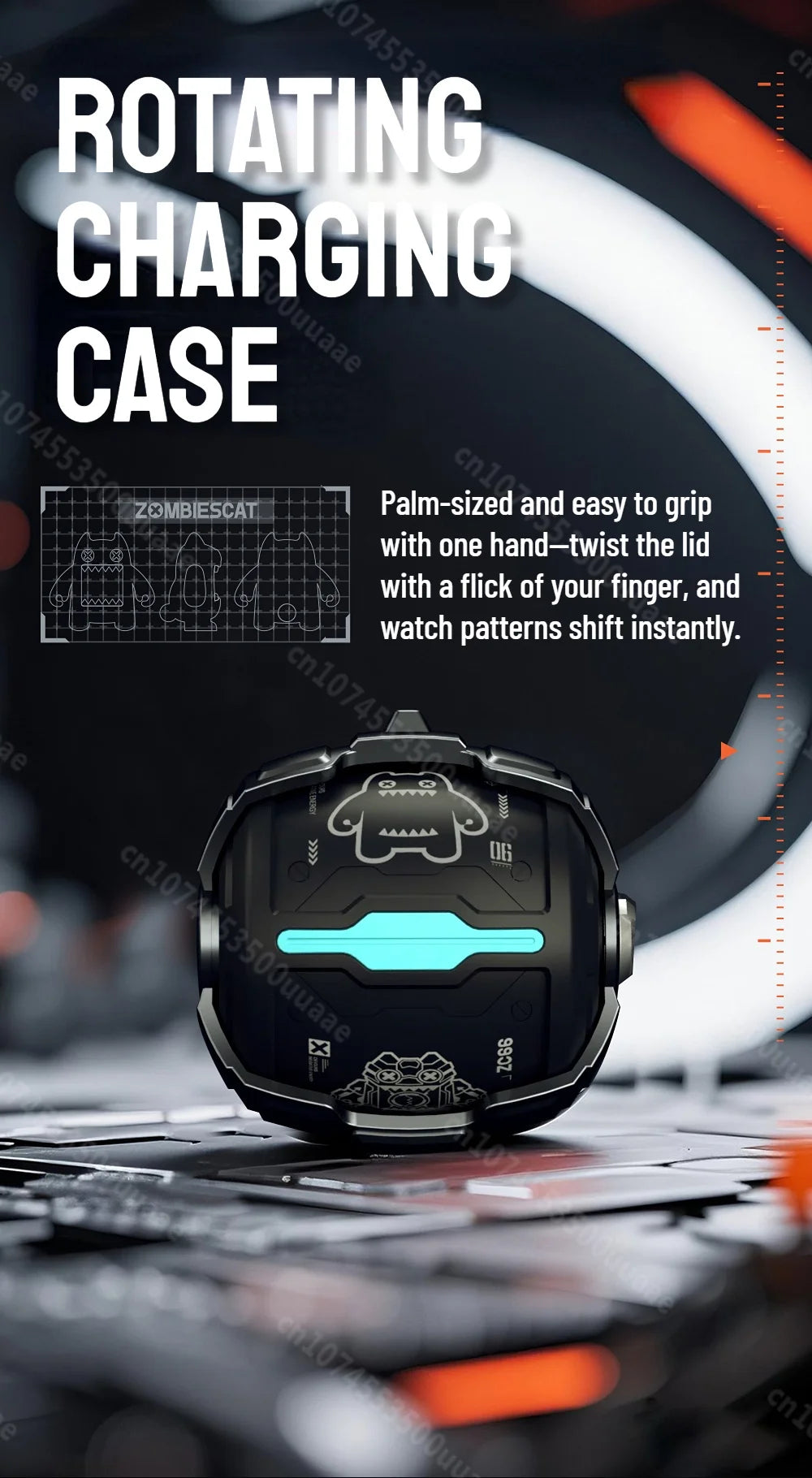 TycoZev B12 Wireless Earbuds Invisible in-Ear Bluetooth 5.4 Earphones Rotating Flip-Top Design Bluetooth Sports Headphone