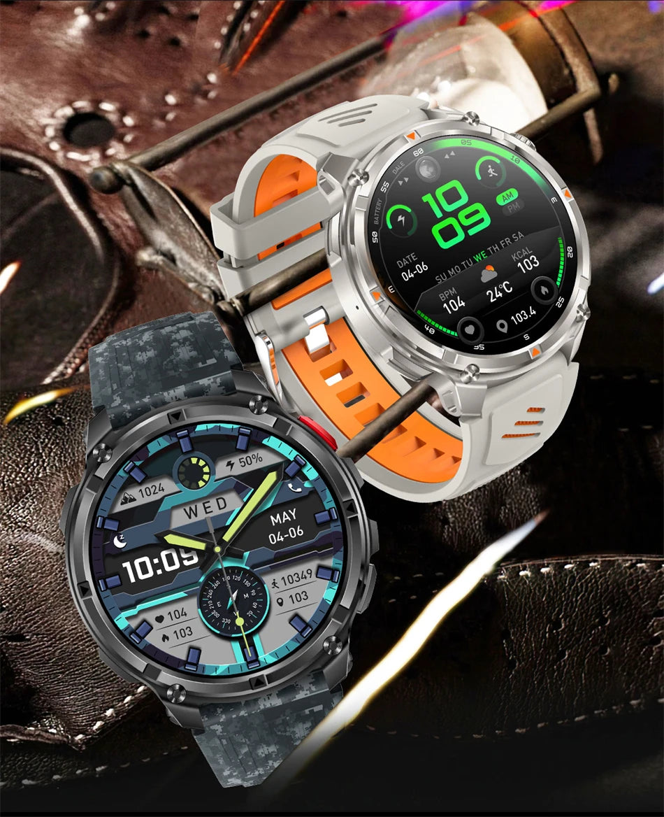 T-Rex3™ Rugged Tactical Smart Watch & Fitness Tracker ⌚🔥 – Military-grade durability with advanced heart rate monitoring and GPS tracking for the ultimate explorer.