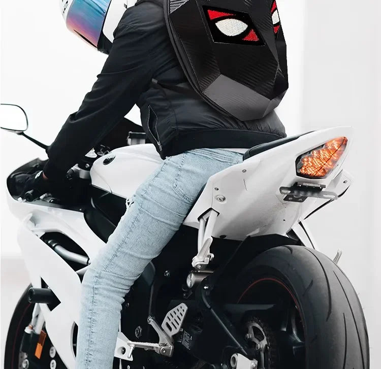 Tycozev NEW LED Knight Cycling Backpack with Eye Motorcycle Helmet Mochilas para motocicletas Waterproof Laptops Bags Saco Moto Schoolbag