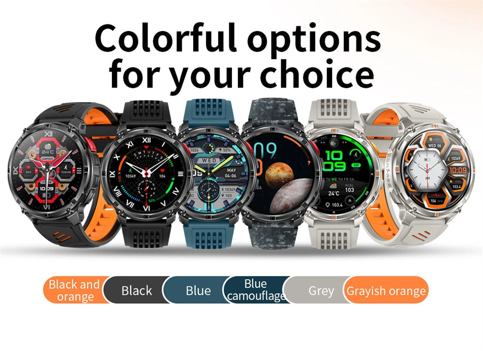T-Rex3™ Rugged Tactical Smart Watch & Fitness Tracker ⌚🔥 – Military-grade durability with advanced heart rate monitoring and GPS tracking for the ultimate explorer.
