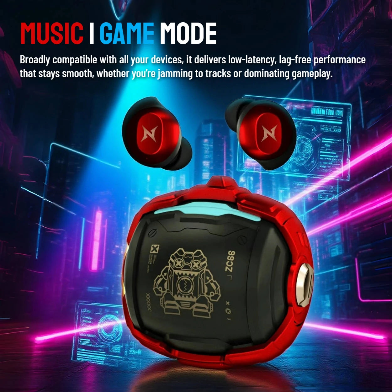 TycoZev B12 Wireless Earbuds Invisible in-Ear Bluetooth 5.4 Earphones Rotating Flip-Top Design Bluetooth Sports Headphone