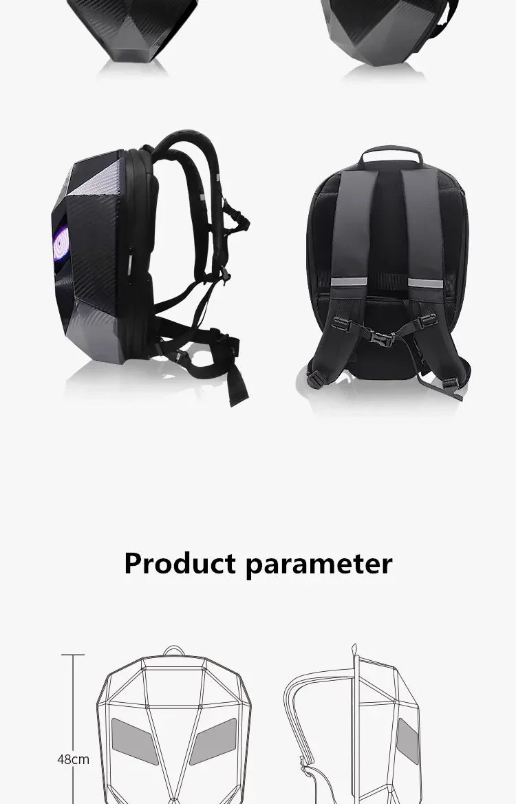 Tycozev NEW LED Knight Cycling Backpack with Eye Motorcycle Helmet Mochilas para motocicletas Waterproof Laptops Bags Saco Moto Schoolbag