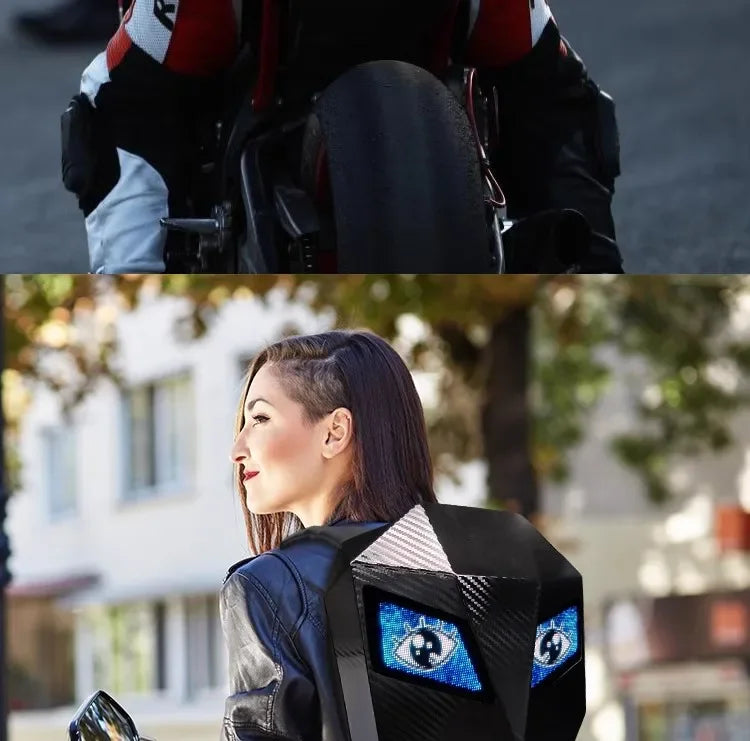 Tycozev NEW LED Knight Cycling Backpack with Eye Motorcycle Helmet Mochilas para motocicletas Waterproof Laptops Bags Saco Moto Schoolbag