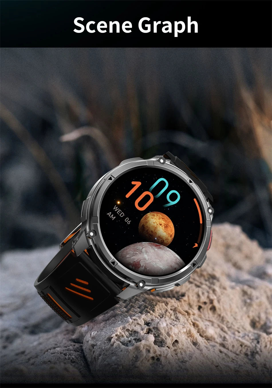 T-Rex3™ Rugged Tactical Smart Watch & Fitness Tracker ⌚🔥 – Military-grade durability with advanced heart rate monitoring and GPS tracking for the ultimate explorer.