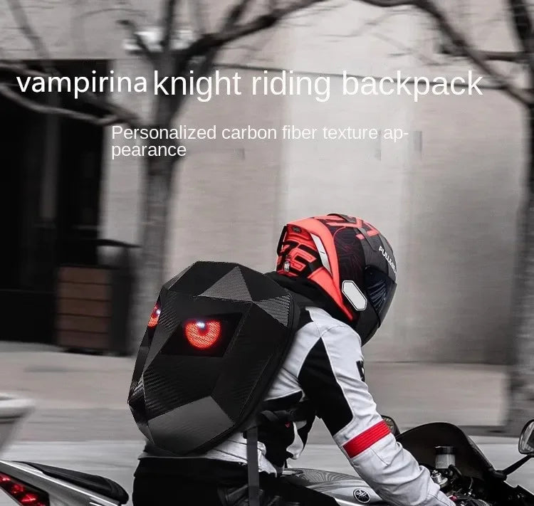Tycozev NEW LED Knight Cycling Backpack with Eye Motorcycle Helmet Mochilas para motocicletas Waterproof Laptops Bags Saco Moto Schoolbag