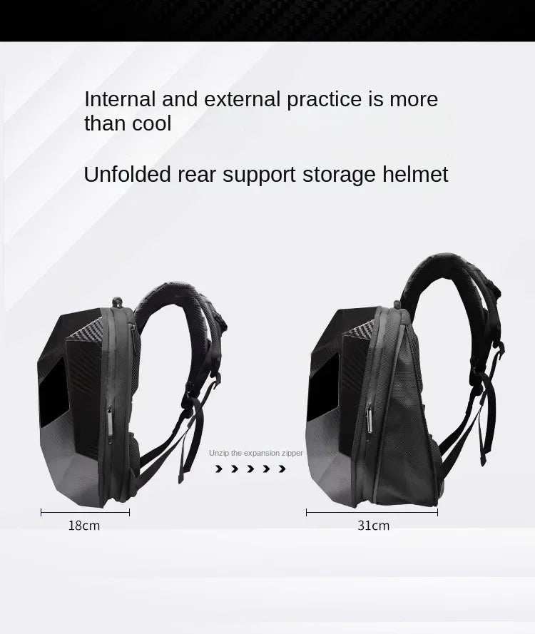 Tycozev NEW LED Knight Cycling Backpack with Eye Motorcycle Helmet Mochilas para motocicletas Waterproof Laptops Bags Saco Moto Schoolbag