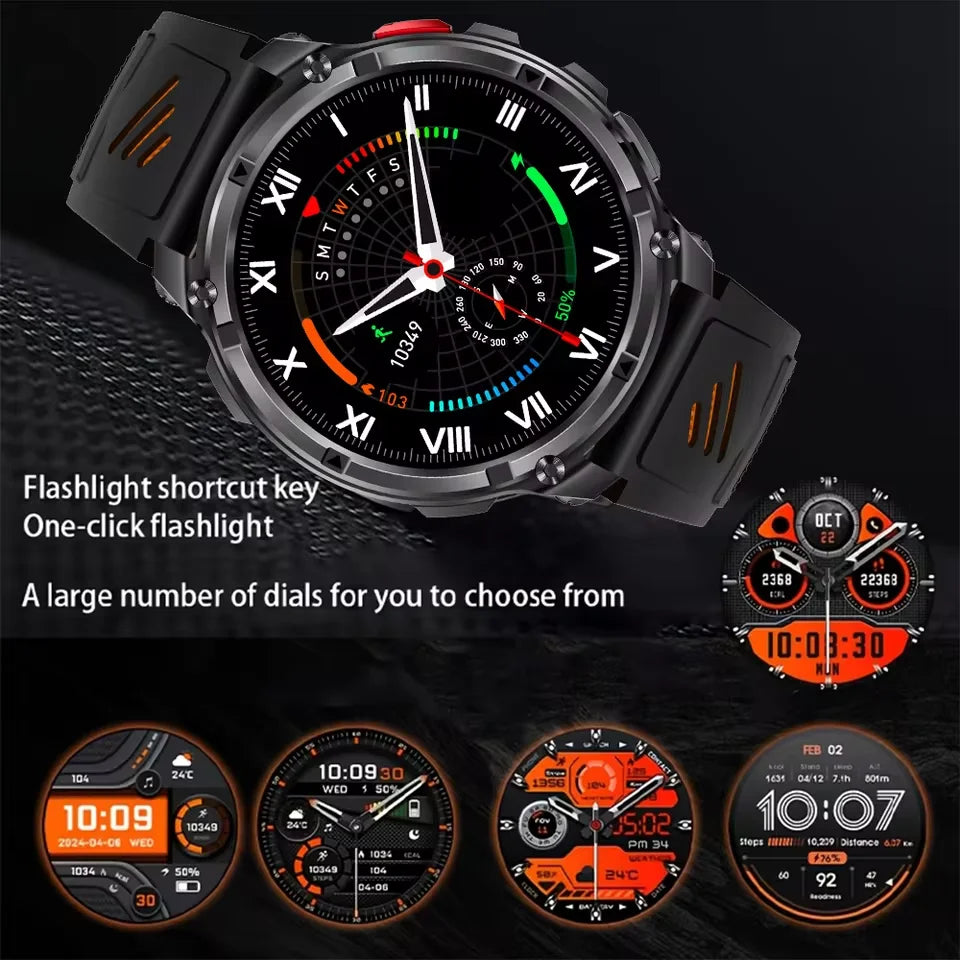 T-Rex3™ Rugged Tactical Smart Watch & Fitness Tracker ⌚🔥 – Military-grade durability with advanced heart rate monitoring and GPS tracking for the ultimate explorer.