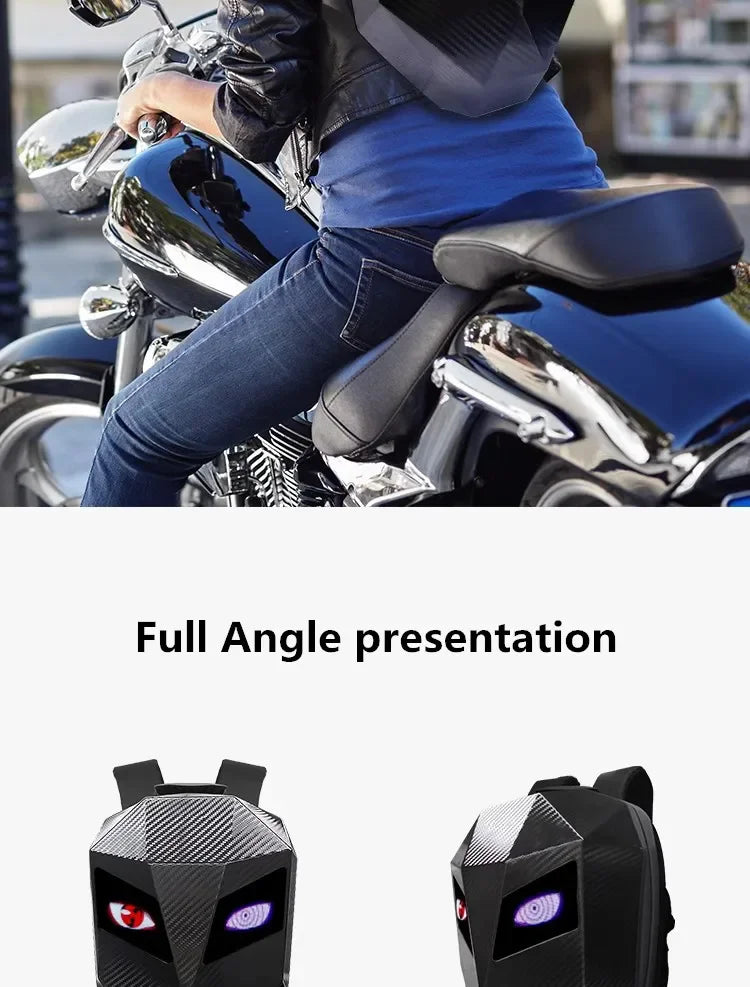 Tycozev NEW LED Knight Cycling Backpack with Eye Motorcycle Helmet Mochilas para motocicletas Waterproof Laptops Bags Saco Moto Schoolbag