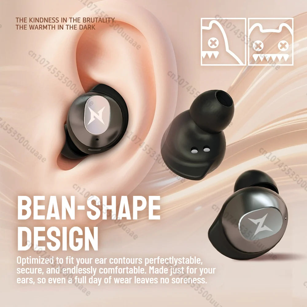 TycoZev B12 Wireless Earbuds Invisible in-Ear Bluetooth 5.4 Earphones Rotating Flip-Top Design Bluetooth Sports Headphone