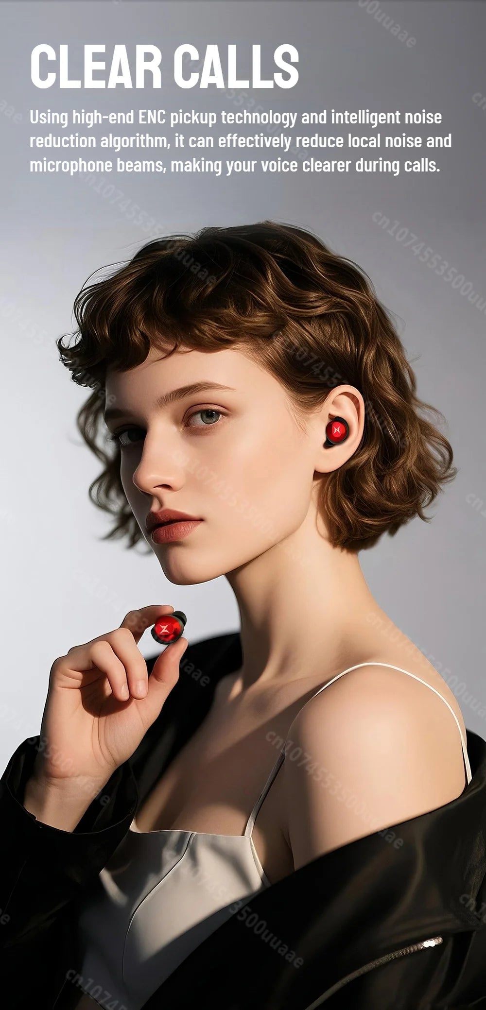 TycoZev B12 Wireless Earbuds Invisible in-Ear Bluetooth 5.4 Earphones Rotating Flip-Top Design Bluetooth Sports Headphone