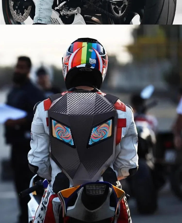 Tycozev NEW LED Knight Cycling Backpack with Eye Motorcycle Helmet Mochilas para motocicletas Waterproof Laptops Bags Saco Moto Schoolbag