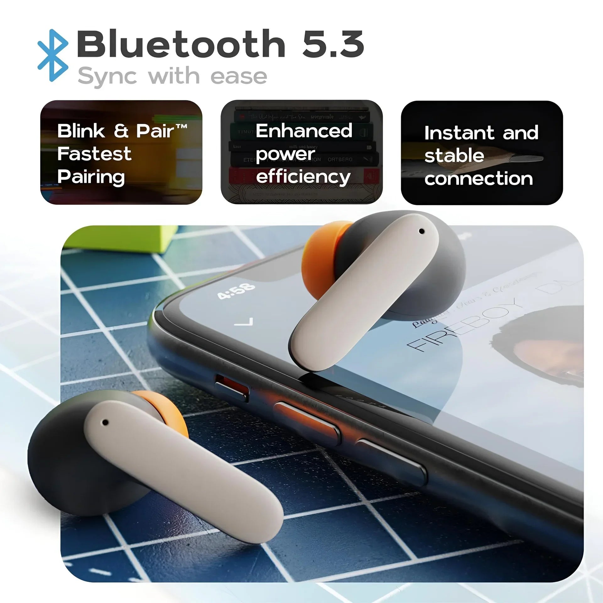 Tycozev™ CrystalSound | Ultra-Low Latency ENC Wireless Earbuds 🎧💎
