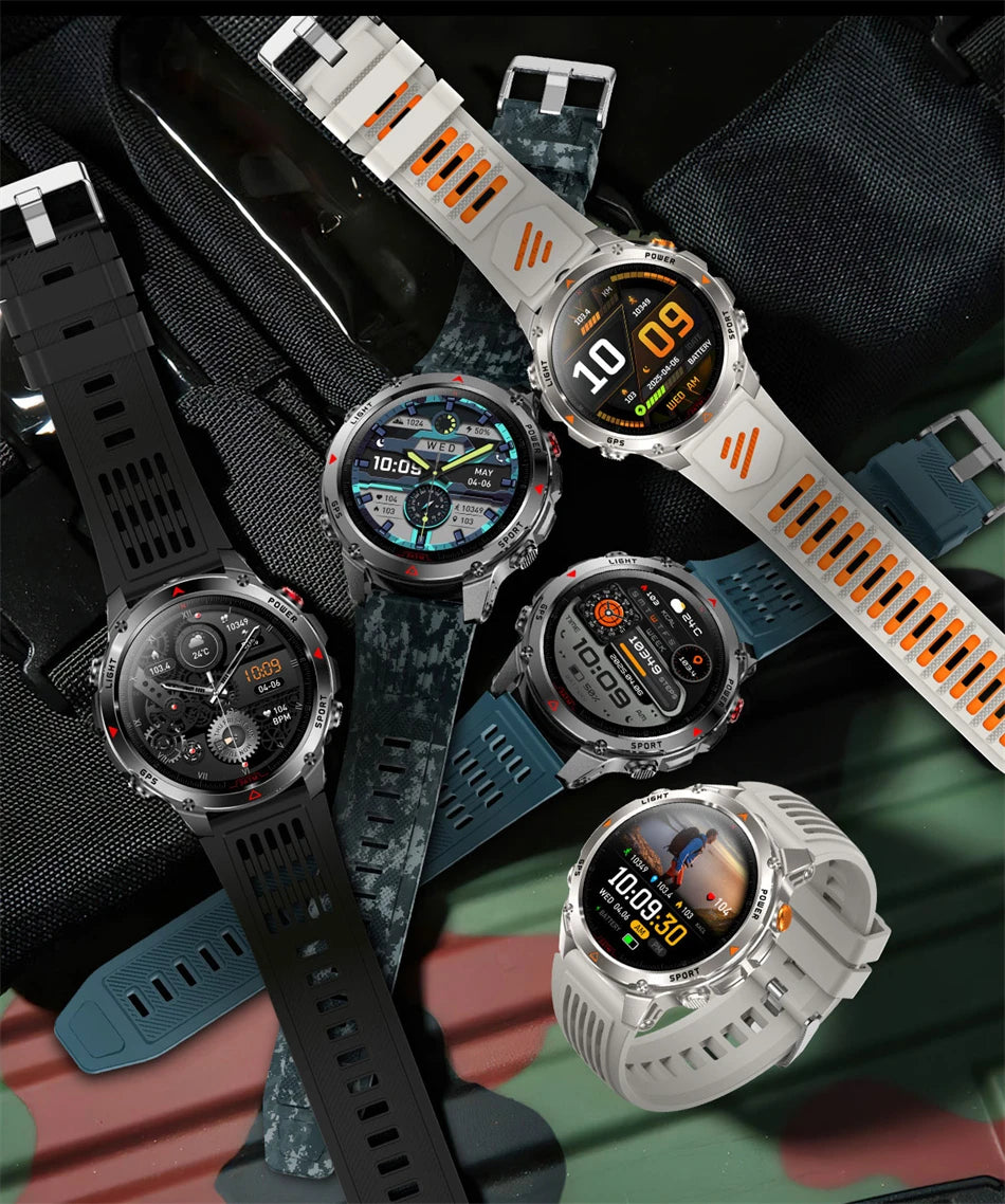 T-Rex3™ Rugged Tactical Smart Watch & Fitness Tracker ⌚🔥 – Military-grade durability with advanced heart rate monitoring and GPS tracking for the ultimate explorer.