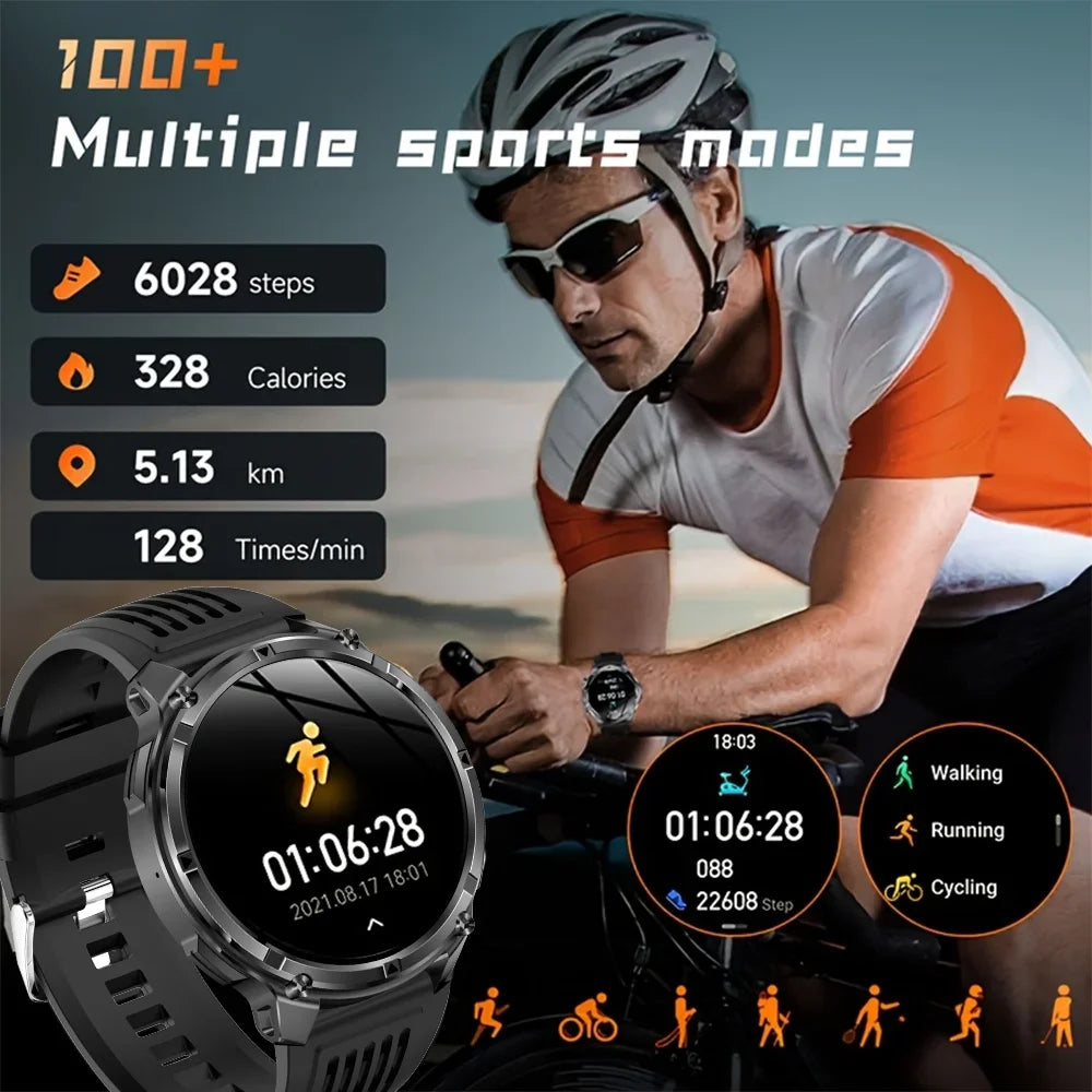 T-Rex3™ Rugged Tactical Smart Watch & Fitness Tracker ⌚🔥 – Military-grade durability with advanced heart rate monitoring and GPS tracking for the ultimate explorer.