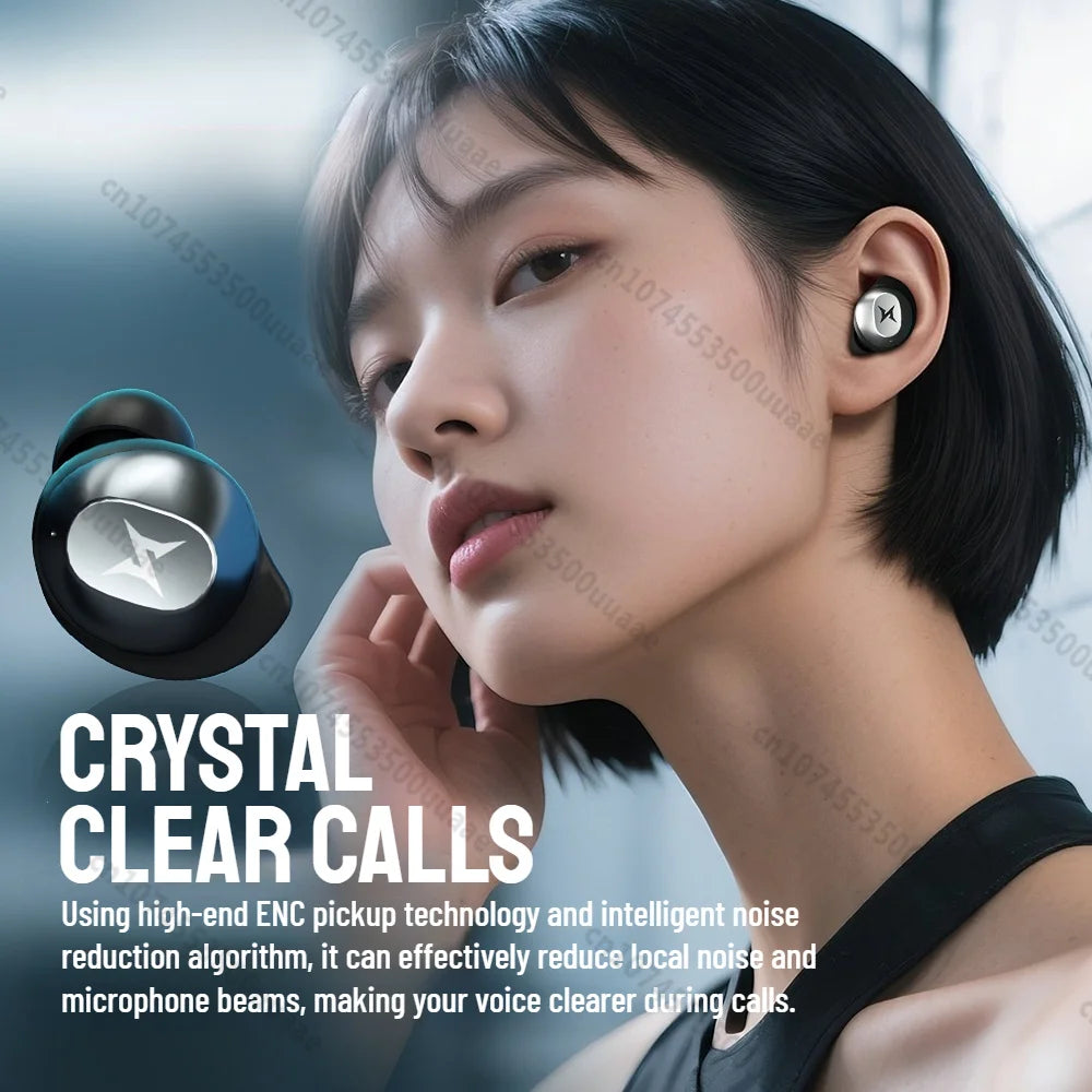TycoZev B12 Wireless Earbuds Invisible in-Ear Bluetooth 5.4 Earphones Rotating Flip-Top Design Bluetooth Sports Headphone