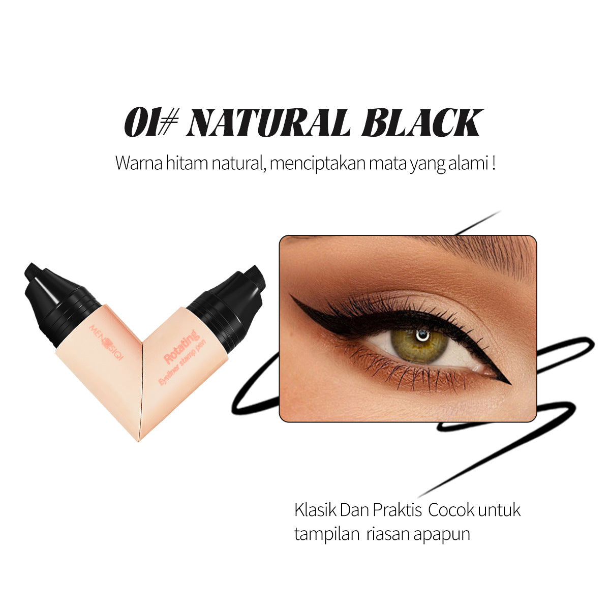 GlideDefine™ Waterproof Eyeliner Pencil – 24H Longwear & Smudge-Proof Gel (1.2g)