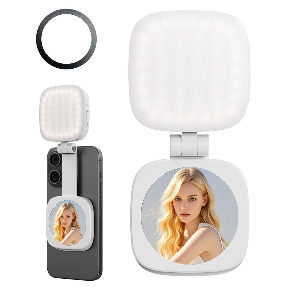 Adjustable Magnetic Phone Fill Light with Extendable Handle