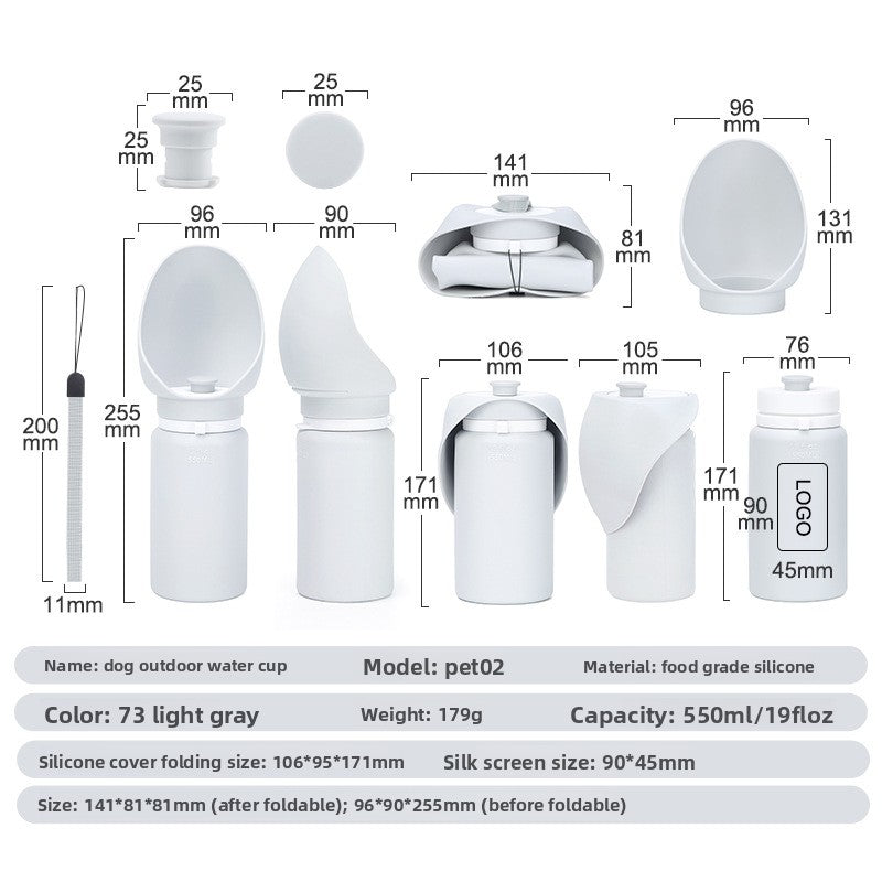 Foldable Portable Pet Water Bottle